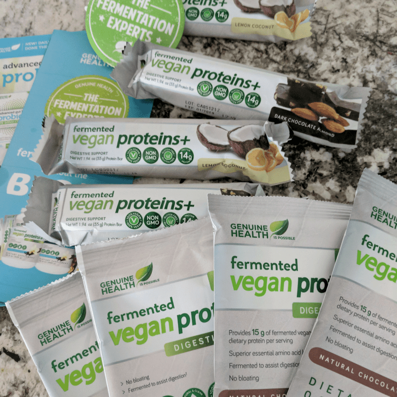Fermented vegan proteins powder