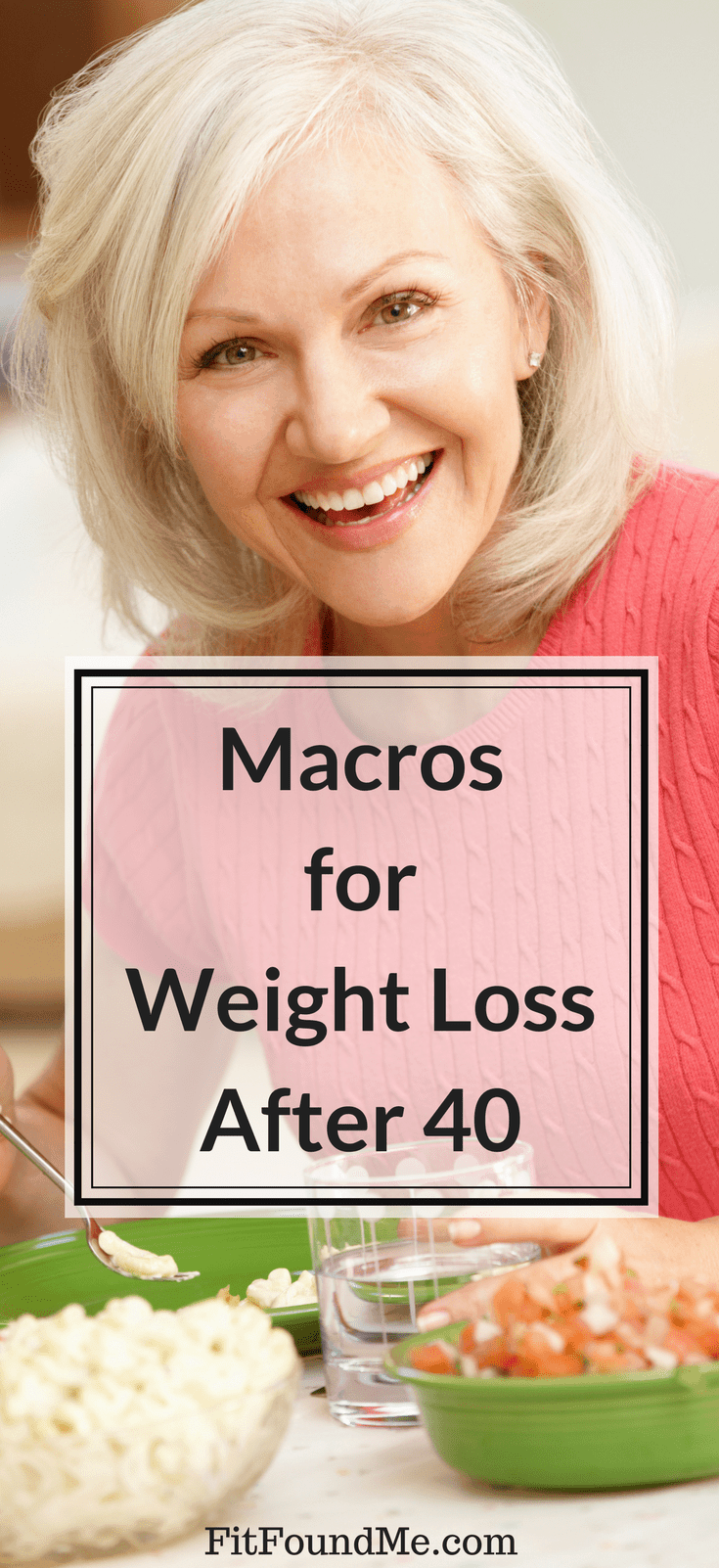 woman happily eating while counting macros losing weight