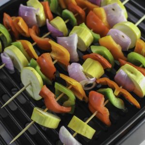 Grilled Vegetable Kabobs on grill