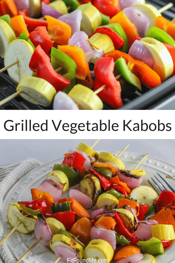 vegetable kabobs on the grill and vegetable skewers cooked for 20 min