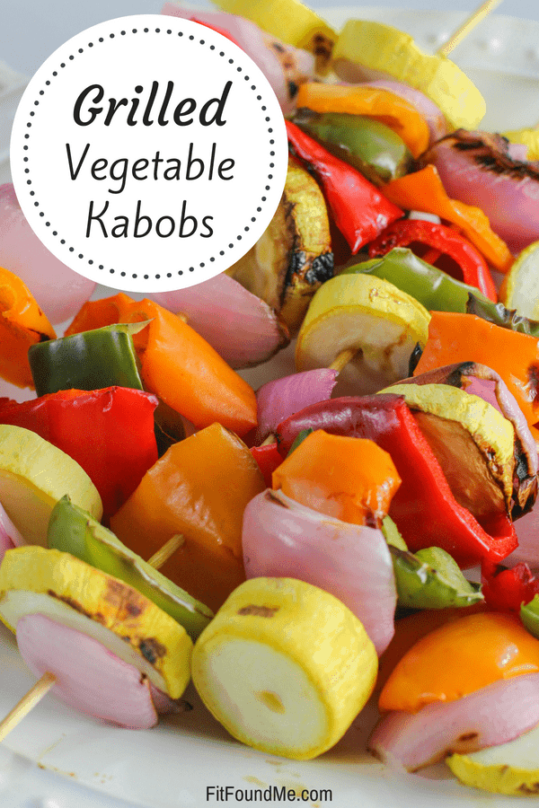 grilled vegetable kabobs on a plate