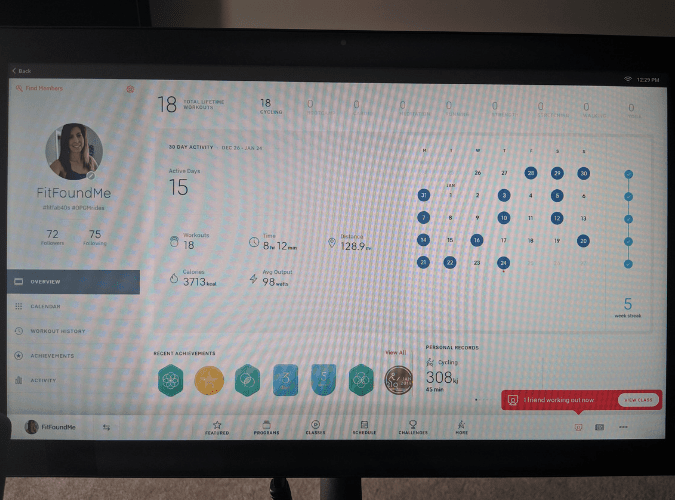 tracking calories burned cycling