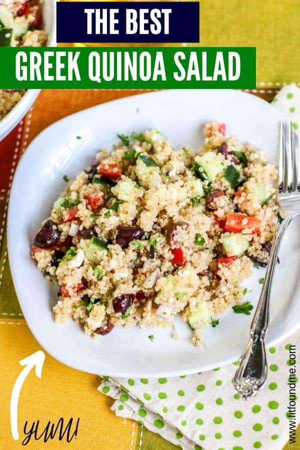 greek salad with quinoa promo graphic