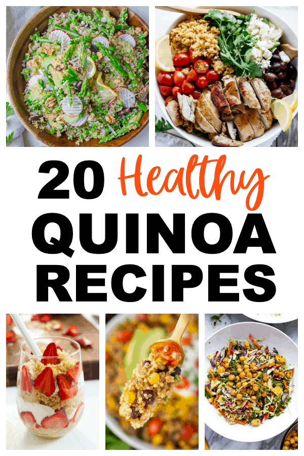 various images of quinoa recipes