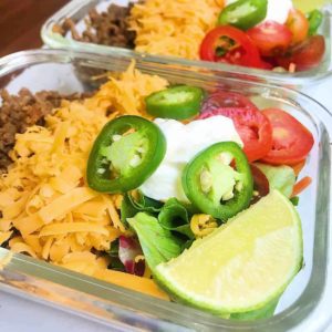 ground beef recipe meal prep container ready