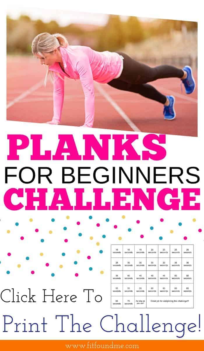 woman doing plank on track for a challenge