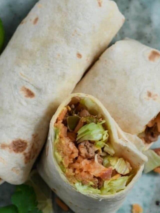 Healthy Mexican Burritos with Mexican Red Rice Story