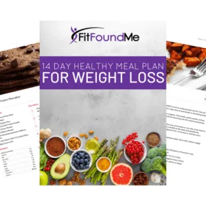 cover and recipe images for 14 day meal plan recipe book