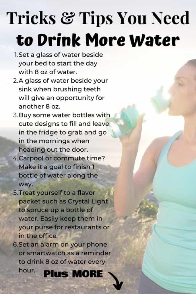 list of how to drink more water daily