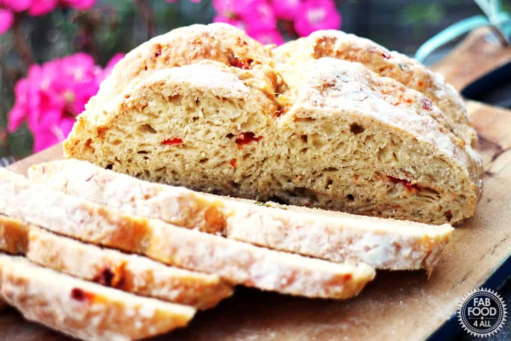 yeast free soda bread sliced