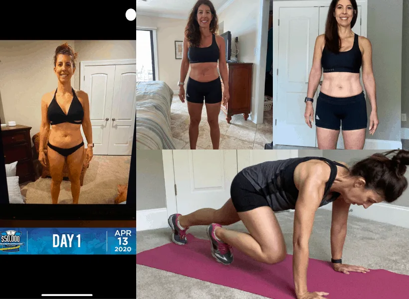 various challenge pictures progress and workout