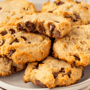 large plate of keto cookies