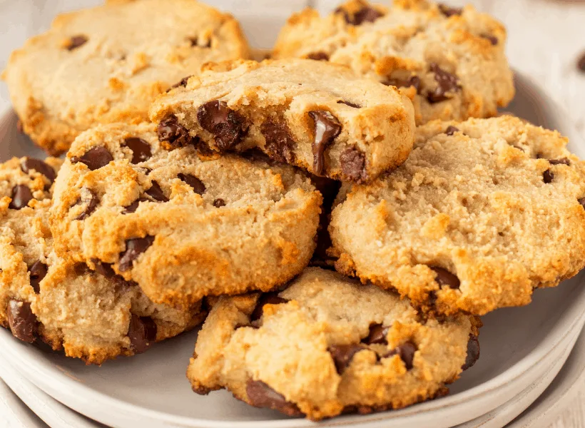 large plate of keto cookies