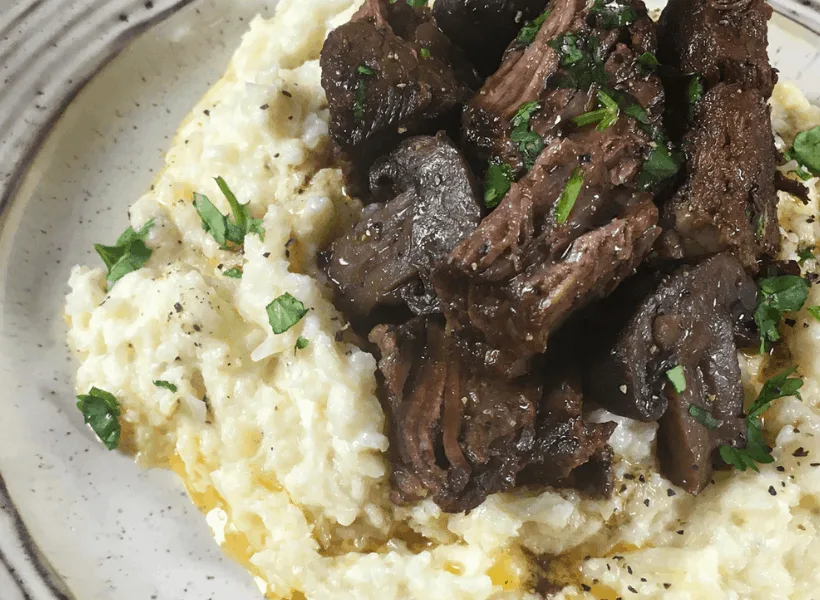 keto stove top pot roast with mushrooms