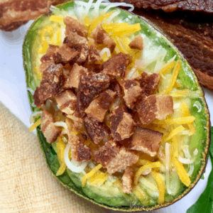 baked avocado with egg
