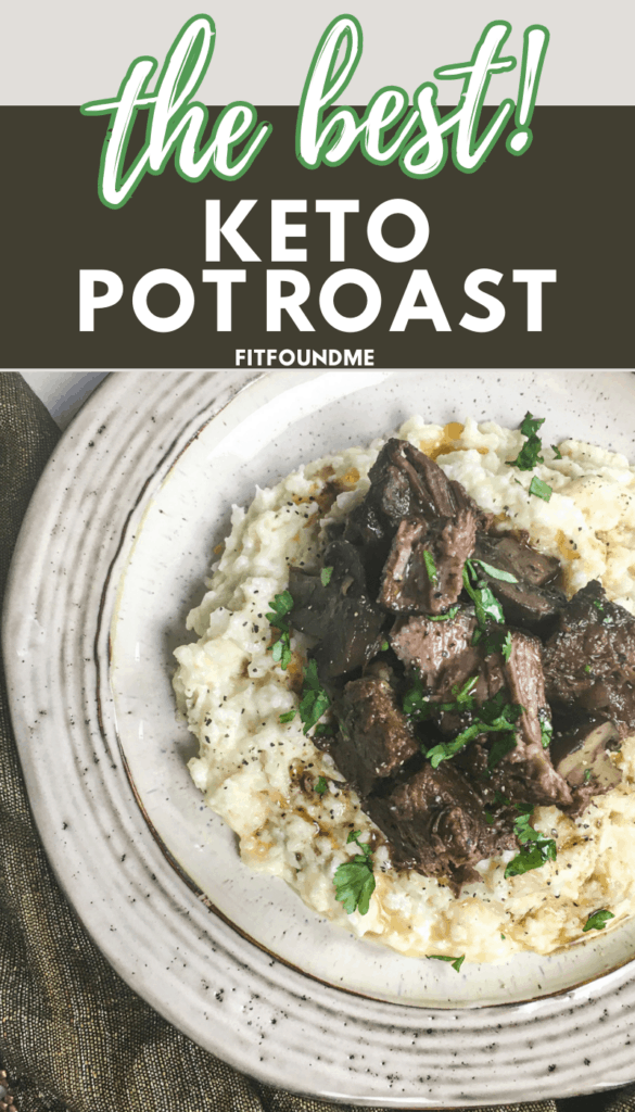 keto pot roast with mushrooms and mashed cauliflower
