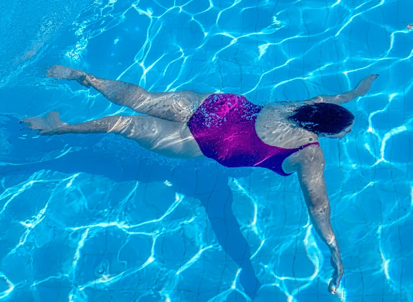 lady swimming for exercise