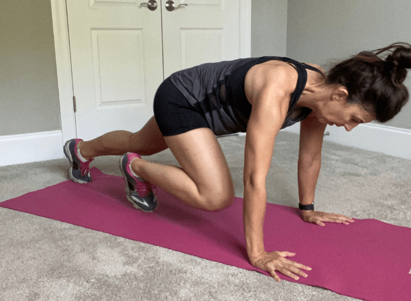 woman doing beginners strength training workout