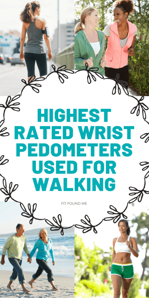 men and women walking with simple wrist pedometers