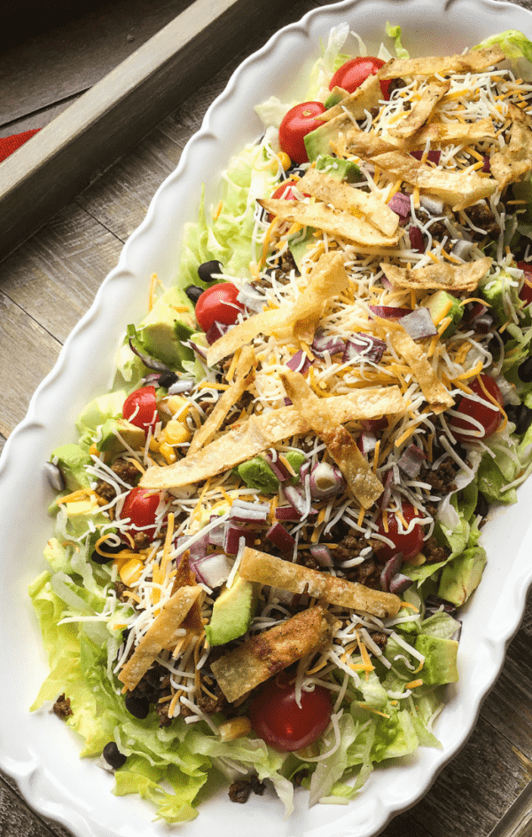 Easy Beef Taco Salad Recipe Fit Found Me
