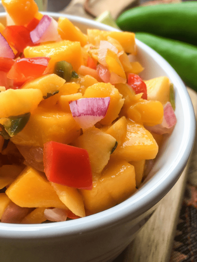 Spicy Peach Mango Salsa Recipe Story