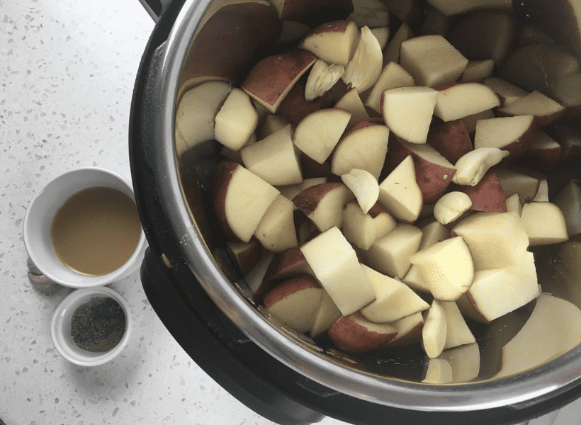 cubed red potatoes in instant pot