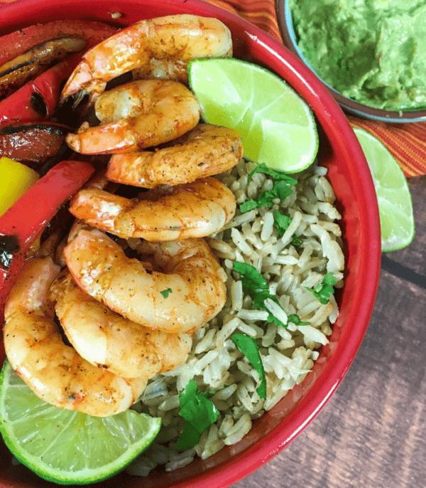 Shrimp Bowls with Cilantro Lime Rice