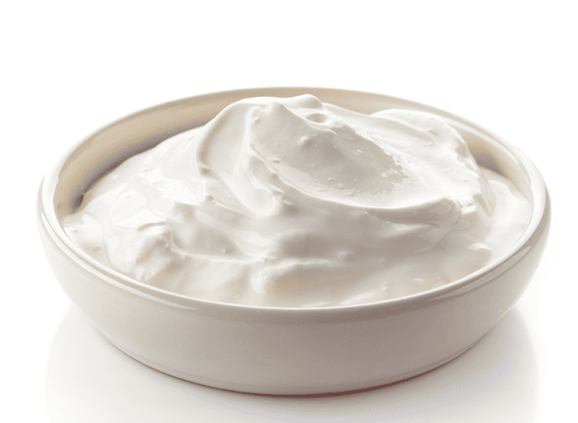 white bowl of sour cream