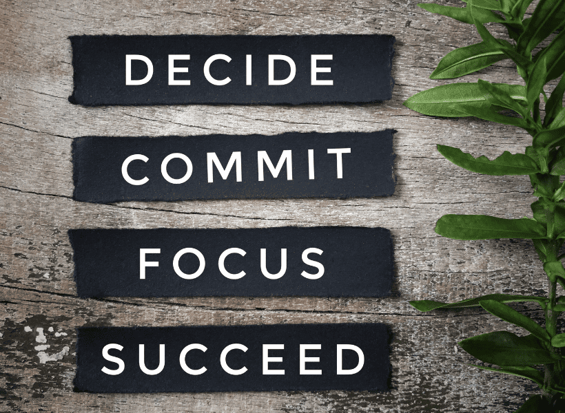 quote decide commit focus succeed