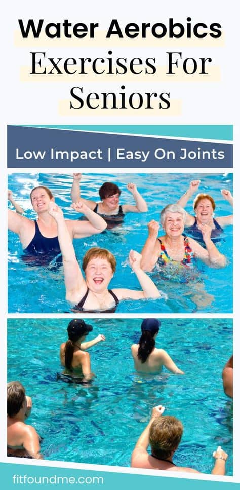 women in pool all doing exercises