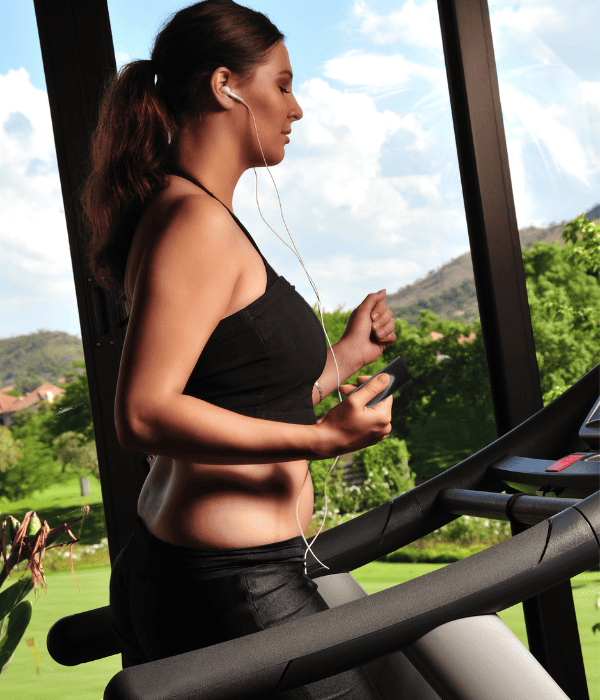woman on treadmill workout
