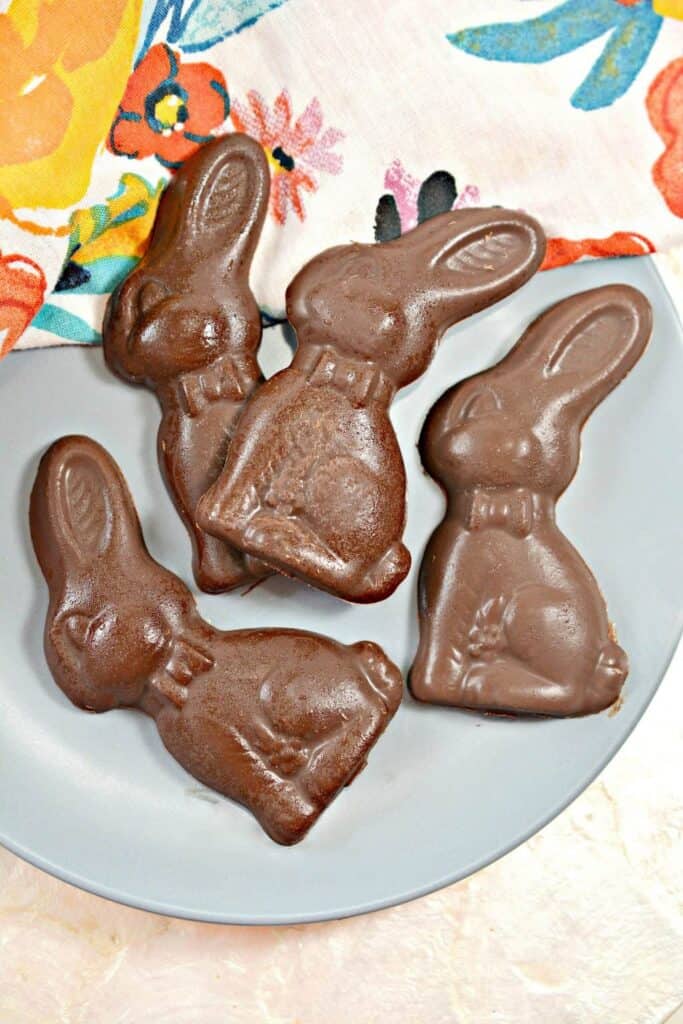 low carb chocolate easter bunny shapes
