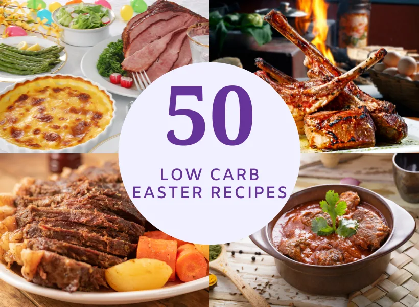 4 dinner pictures for low carb easter recipes title