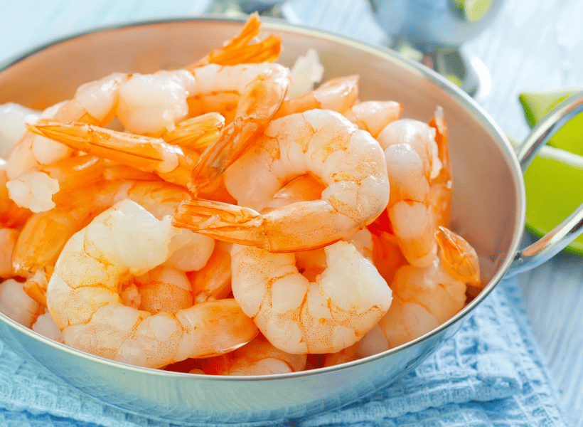 raw shrimp in bowl