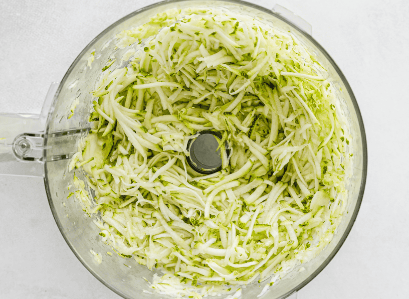 grated zucchinis