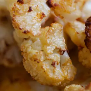 lightly browned roasted cauliflower