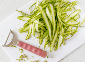shaved asparagus with tool