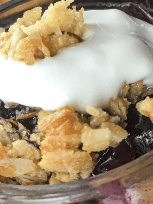 Healthy Gluten Free Blueberry Crisp Story