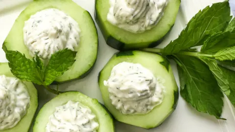 cucumber slices for cups appetizers