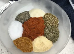 dry seasoning for fish in bowl