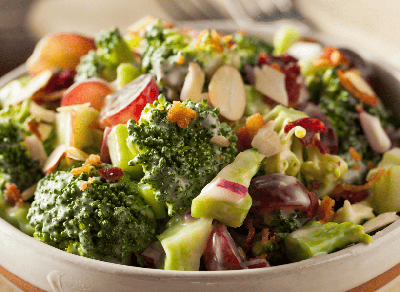 bowl of broccoli salad 
