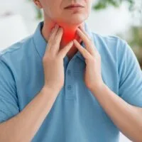 Thyroid,Gland,Inflammation,,Sore,Throat,And,Cough,,Man,With,Neck