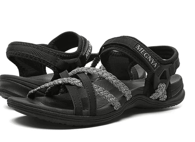 MEGNYA Hiking Sandals for Women in black