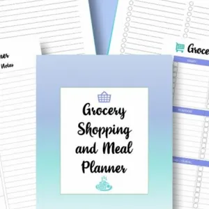 image of cover grocery shopping and meal planner