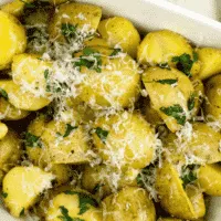 pan of parsley potatoes