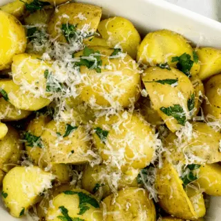 pan of parsley potatoes