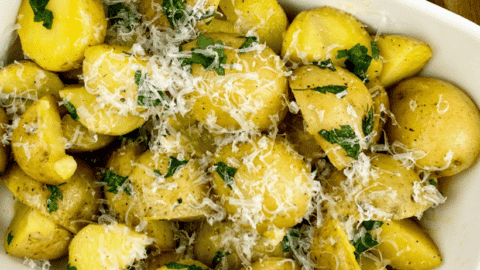 pan of parsley potatoes