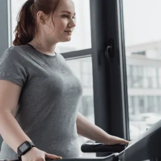 woman on treadmill