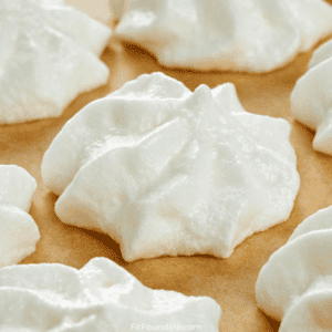 up close image of sugar free meringue cookies