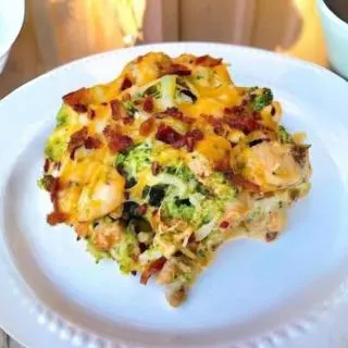 Keto Spaghetti Squash Shrimp Alfredo